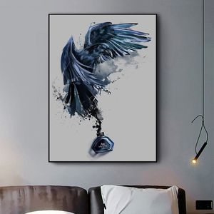 Abstract Ink Eagle Poster Canvas Painting Animal Pictures Wall Art for Living Room Decoration Posters And Prints