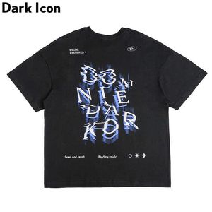 Üst üste Gölgeler Tişörtleri Erkekler Yaz O-Boyun Streetwear erkek T-Shirt Tee Gömlek Adam Bez Siyah Beyaz 210603