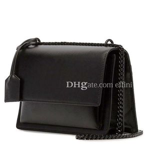 Designers Sunset Shoulder Bags Luxurys Handbags Womens 2021 Classic Fashion Lady High Quality Plaque Leather Black Chain Crossbody Bag Medium Size