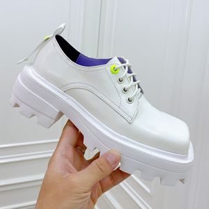 Hot Sale-Fashion Designer women Shoes British Round Toe Martin Patent leather Thick bottom Toes Matte on Sale