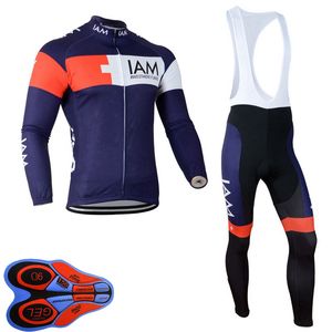 IAMチームメンズサイクリングジャージーセット長袖シャツ（BIB）パンツスーツMTBバイク衣装レーシング自転車ユニフォームアウトドアスポーツウェアRopa Ciclismo S21050792