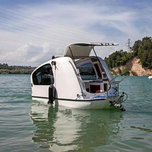 Delar teknik amfibisk resa trailer mobil båt liten camper husvagn husbil av väg rv