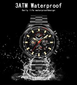 ForSining Mechanical Watch Mens Multi-Function rostfritt vattentätt komplett kalender Militär Automatiska klockor Montre Relogio T23135