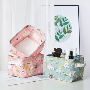 Storage Bags Foldable Desktop Basket Sundries Box Underwear Cosmetic Organizer Jewelry Scarf Socks