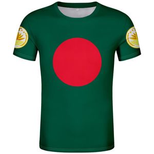 Homens Camisetas BGD Bangladesh Camiseta Country College T-shirt DIY BD Bengali Nation Bandeira Roupa Preto Cópia Costume Feito Personalizado Casual