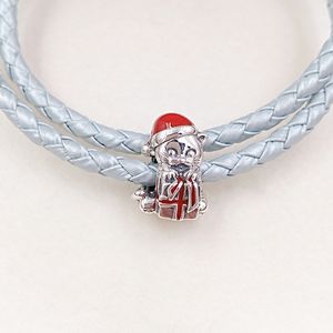 Pandora Charms trendiger Schmuck 925 Sterling Silber Kette Perlen Armbänder Herstellung Kit Armreif Passend für europäische Weihnachtskätzchen-Halskette Frauen Paar Geschenk 792007EN39