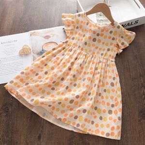 Keelorn Girls Wedding Party Costumes 2021 New Summer Baby Girl Casual Dresses Flying Sleeve Kids Princess Fancy Clothes 1-6T Q0716