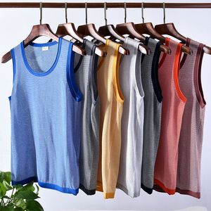 Sale linen Mens Sleeveless Tank Top Solid Muscle Vest Undershirts O-neck Gymclothing Tees Whorl Tops