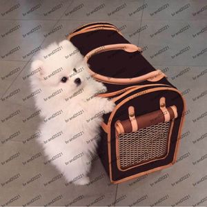 40CM Pet carriers leather Dog Carrier Europe and America popular style Classic Cat Crates With ventilation holes Black Brown