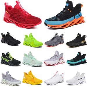 Mens Womens Running Skor Cool Green Royal Triple Black White Split Multi Light Orange Navy Blue Golden Yellow Grey Men Trainer Utomhus Vandring Sport Sneakers