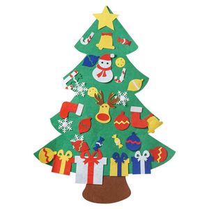 Wholesale childrens ornaments for sale - Group buy Christmas Decorations Felt Tree For Kids Diy With Toddlers Ornaments Children Xmas Gifts Hanging Home Door