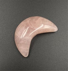 Pietre per massaggio di fabbrica Gua Sha Strumento per raschiare la pelle Quarzo naturale Pietra di giada Viso Collo Corpo Digitopressione Raschietto Strumenti per terapia KD