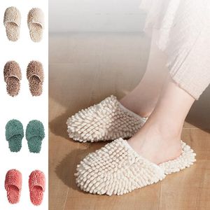 Wholesale clean slippers for sale - Group buy Slippers Lazy Mop Women Men Winter Non slip House Dusting Home Cleaning Cloth Sweep Clean Slipper Unisex Chenille Shoes