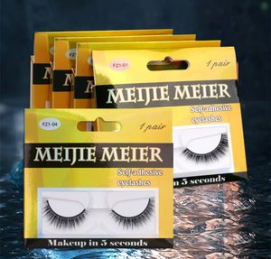 One Touch False Eyelashes Lengthening Gel Free Lash Gold Packing Box Transparent Dust Cover Cross Border Self Adhesive Eye Lashes