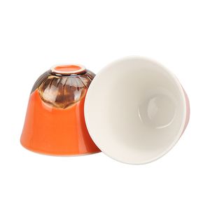 السيراميك كأس الشاي البرتقال المنزل الشرب اليدوية البرسيمون Ruyi Teacup Tieware Accessories سيد وعاء سيد 50 ملليلتر