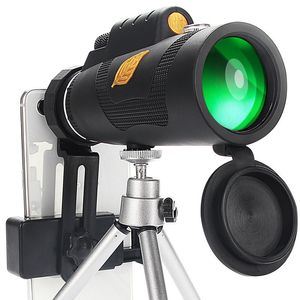 12x50 Telescope Powerful Monocular Spyglass With Zoom Night Vision Professional Suitable Hiking Camping Tourism Waterproof