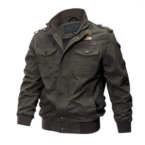 Men's Jackets Plus Size Bomber Jacket Tactical Men Military Coat Army Green High Quality Clothes 2021 Casual Pilot Cargo Flight