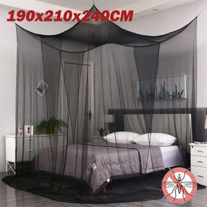 Mosquito net Black White для двойной четырех угловой кровати Post Post Canopy