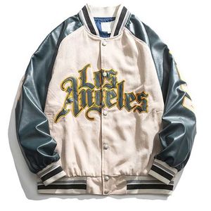 Kvinnors Coat Broderi Baseball Jacka Par Bomber Style Varsity Hiphop Street Ins Höst och Vinterpar Jackor 211014