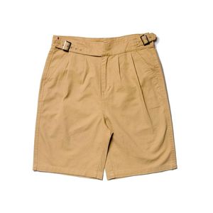 Pantalones cortos para hombre 100% algodón Vintage caqui verde ejército militar del Reino Unido Gurkha verano ropa de calle lisa pantalones cortos tipo cargo Unisex senderismo