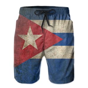 Plaża Drukuj Oddychający Promo Funny Geek R333 Running Odzież Odzieżowa Old i Worn Troched Vintage Flaga Kuba Hawaii Spodnie X0705