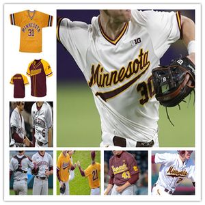 Custom College Minnesota Golden Gophers Jersey Baseball Max Meyer Bareman Ronald Sweeny Zack Raabe Elliott Noah Berghammer Boston Merila Cody Kelly