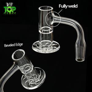 Acessórios de fumar totalmente soldadura 20mm girando banger com através do tubo e borda chanfrada melhor uso como