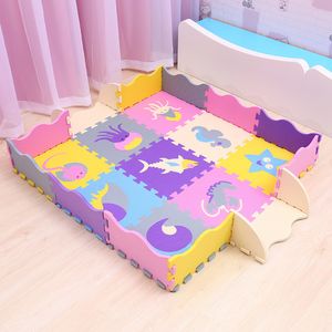 25Pcs Kids Toys EVA Children's mat Foam Carpets Soft Floor Mat Puzzle Play Mat Floor Developing Crawling Rugs With Fence 2082 Q2