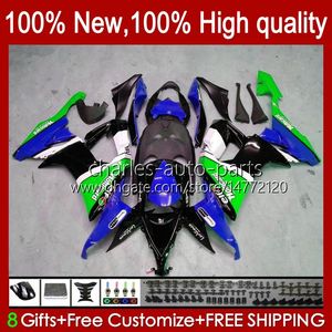 Body Kit For KAWASAKI NINJA ZX1000 C 1000CC ZX1000C 08-10 Bodywork 56No.130 ZX 10R ZX10 10 R 1000 CC ZX-10R 2008 2009 2010 ZX10R 08 09 10 Motorcycle Green blue Fairing