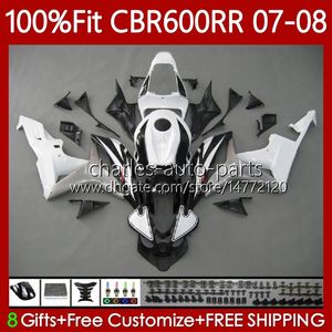 OEM Bodywork para Honda CBR600 RR f 5 cbr 600rr 2007-2008 corpo 70No.165 cbr 600 RR CC F5 600cc CBR600Rr preto branco 07 08 600F5 CBR600F5 2007 2008