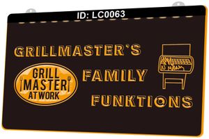 LC0063 Grill Master's Family Funktions Light знак 3D гравировка