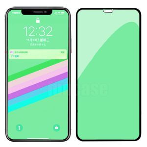 Proteggi schermo per iPhone 15 Pro Max 14 Plus 13 Mini 12 11 XS XR X 8 7 SE Luce verde Proteggi gli occhi Vetro temperato Protezione completa Pellicola Esplosione Curva Scudo Premium