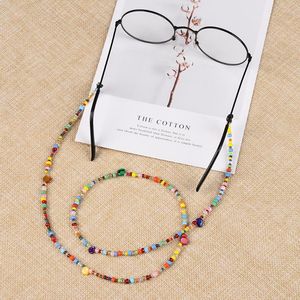 Solglasögon Ramar 1PC Fashion Sweet Women Glasögon Kedja Färgad Beaded Eyeglass Lanyard Anti Slip Strap Spectacles Cord Tillbehör