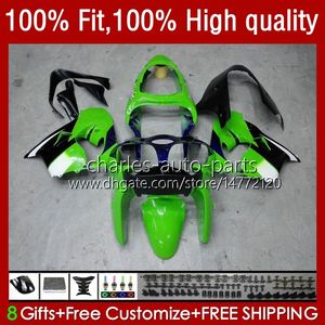 Injection mold Fairings For KAWASAKI NINJA ZX 9R 900 CC ZX9 9 R 98-03 Bodywork Kit 25No.47 ZX900 ZX9R 00 01 02 03 ZX-9R ZX-900 900CC 2000 2001 2002 2003 OEM Bodys Gloss green