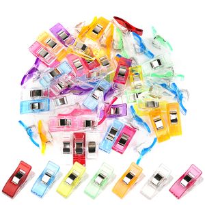 Multipurpose Sewing Bag Clips Multicolor Plastic Colorful Fabric Clamps Patchwork Craft Clothing Holder Quilting Binding Book Storage Clip
