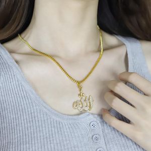 Colares pendentes Colar de moda Presentes Cadeia de camisola Gold Bating Anchor simulado islâmico