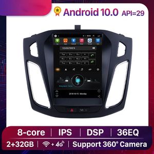2 + 32G 자동차 DVD GPS 멀티미디어 비디오 라디오 플레이어 포드 포커스 용 3 MK 3 2011-2017 2din 안드로이드 10.0 DSP 지원 360 카메라 4G
