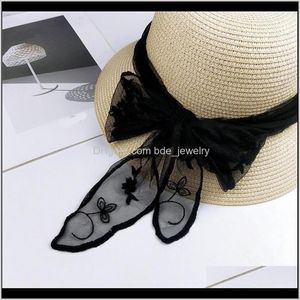 Okłady kapelusze, Rękawiczki Moda Moda AessorSorationDecoration Scarves Neck Tie Szalik Koronki Trafarent Kwiatowy Trójkąt Head Wrap Torebki Caps Aessors Włosy