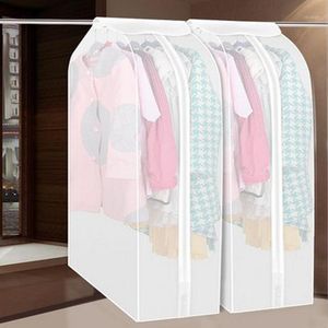 Förvaringspåsar Dammskyddande Garderob Kläder Bag Garment Pook Coat Cover Protector Family Home Hanging Organizer