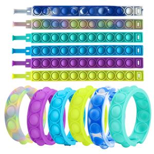 Fidget Toys For Children Dimple Bracelet Decompression Toy Adults Anti Stress Reliever Sensory Toy Kids Gift