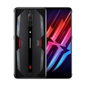 Orijinal Nubia Red Magic 6 5G Cep Telefonu Oyun 8GB RAM 128GB ROM Snapdragon 888 64.0MP Android 6.8 inç AMOLED Tam Ekran Parmak İzi Kimlik 5050mAh Akıllı Cep Telefonu