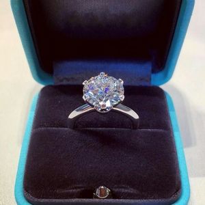Кольцо-пасьянс Vecalon Promise, 100% настоящее серебро 925 пробы, 1,5 карата, Sona Cz, обручальные кольца для женщин, свадебные украшения