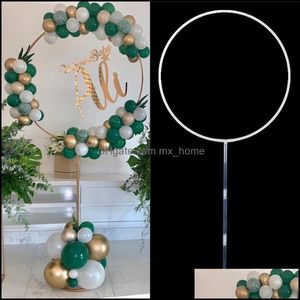 Party Decoration Event & Supplies Festive Home Garden Wedding Arch Plastic Round Ring Stand Artificial Flower Balloons Decor Birthday Frame