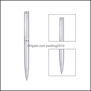 Pens Writing Office Business & Industrial10Cm Light Sier Ballpoint Stationery Rotating Rotary Twisting Short Plastic Mini School Pen Style S