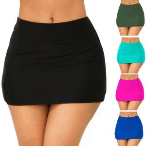 Kvinnors badkläder Kort kjol Semester Kvinna Baddräkt Wrap Buttocks Plus Storlek 2XL 3XL Bikini ShortDress Big Ladies Swim Trunks Tvådelad kostym