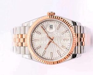 36 mm Everose zegarki Mężczyźni Rose Gold Watch Automatyczny Cal.3235 Ruch ETA Męski 126231 Zielona Oliwka EW Factory 904L Stalowa jubileuszowa bransoletka EWF