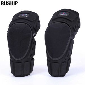 Kevlar 2st Knee och armbågsupport Vuxenfältskiva Bike Motorcykel Knee Protector Brace Skydd Elbow Pads Ridning Övning Q0913