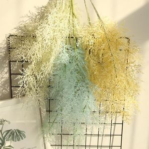 Decoratieve bloemen kransen 97cm lange kunstmatige zachte plastic grenen naalden blad kerstboom accessoires bruiloft huis el nep planten