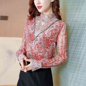 الصيف الكورية الأزياء الحرير المرأة البلوزات الساتان مكتب سيدة قميص و بلوزة طويلة الأكمام زائد الحجم xxxl قمم 210531
