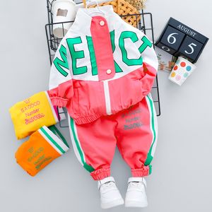 Chándal para niños, conjunto de ropa para niño y niña, nuevo conjunto informal de manga larga con cremallera y letras, ropa infantil, conjunto de ropa para bebé de 1, 2, 3 y 4 años